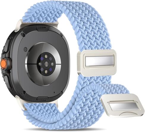 HSWAI Magnetic Braided Watch Bands Compatible with Samsung Galaxy Watch 8 Band 40mm 44mm/Galaxy Watch 8 Classic 46mm, Adjustable Stretchy Soft Nylon Sport Loop Strap for Women Men in Saudi Arabia