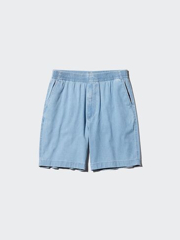 Uniqlo شورت سهل التمدد | الدنيم | 8" in Saudi Arabia