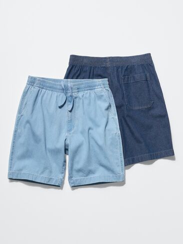 Uniqlo Stretch Easy Shorts | Denim | 8" in Saudi Arabia