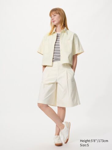 Uniqlo Jersey Pleated Long Shorts in Saudi Arabia
