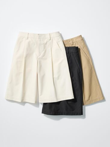 Uniqlo Jersey Pleated Long Shorts in Saudi Arabia