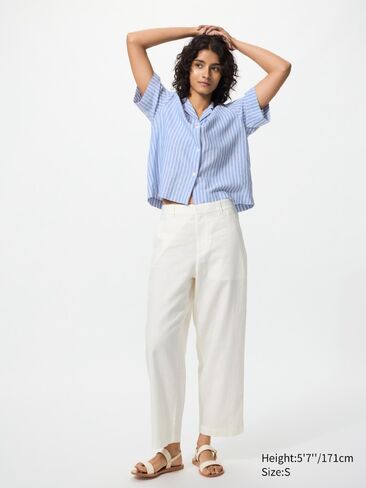 Uniqlo Linen Cotton Tapered Pants in Saudi Arabia
