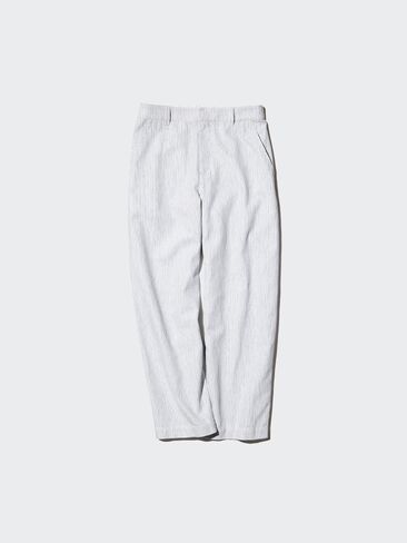 Uniqlo Linen Cotton Tapered Pants | Striped in Saudi Arabia