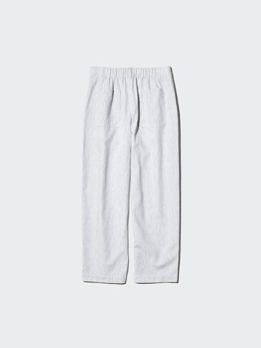 Uniqlo Linen Cotton Tapered Pants | Striped in Saudi Arabia