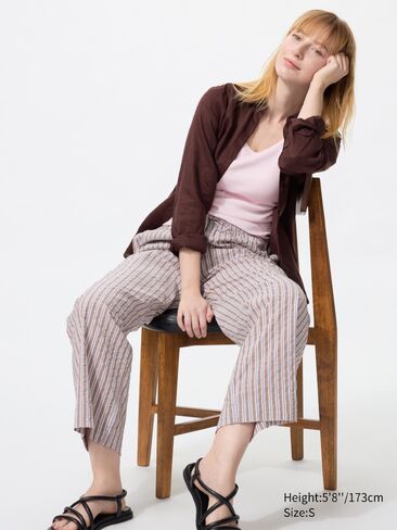 Uniqlo Easy Pants | Striped in Saudi Arabia