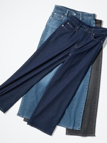 Uniqlo EZY جينز مستقيم واسع in Kuwait