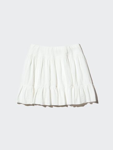 Uniqlo Seersucker Volume Mini Skirt in Saudi Arabia