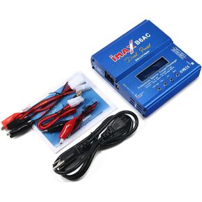 Imax B6 AC RC Charger 80W 6A Balance Charger with Digital LCD Screen Dual AC/DC Power Supply Li-ion Life Nimh Nicd PB Lipo Battery Discharger for RC Car Plane Boat (B6AC XT60 Plug) in Kuwait