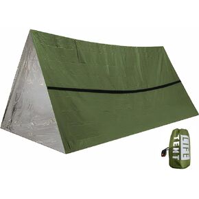 Emergency Survival Tent. 2-Person Tube Shelter Waterproof & Windproof Reusable Thermal Blanket Compact,Lightweight Includes SOS Whistle Perfect for Camping, Hiking, and Emergencies. in Kuwait