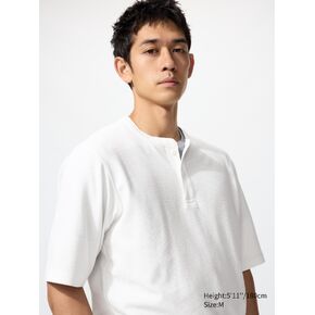 تي شيرت UNIQLO DRY Waffle Henley in Kuwait
