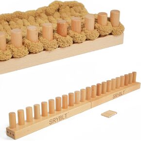 2-Pack DIY Chunky Knit Blanket Loom, 30.2-inch Long Beech Wood Base with Solid Wood Pegs, Stackable for Portability, Expandable Connections, and Clear Coating in Saudi Arabia