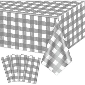 4 حزمة غنغهام غنغهام مائدة المائدة ، أغطية المائدة الخضراء والأبيض 86.6 × 51.2 بوصة تغطي طاولة القماش القطني أغطية طاولة مقاومة للماء مستطيلة لعطلة عيد ميلاد الإمدادات الخارجية في الهواء الطلق in Kuwait