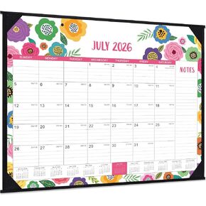 2026 Desk Calendar - Large Desk Calendar 2026, Jan. 2026 - Dec. 2026, 22" x 17", 2026 Calendar 12 Month with Corner Protectors, Desk Pad, To-Do List & Notes, Desk/Wall Calendar for Organizing - Colorful Floral in Saudi Arabia