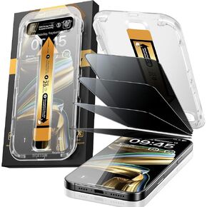 واقي شاشة MRGLAS 4-Pack TOP 9H+ Glass لهاتف iPhone 16 Pro Max [مجموعة المحاذاة التلقائية] [حماية عسكرية 10X] زجاج مقسى غير قابل للكسر لهاتف 16 ProMax 6.9 بوصة، وهو أطول متين وصديق للحافظة in Kuwait