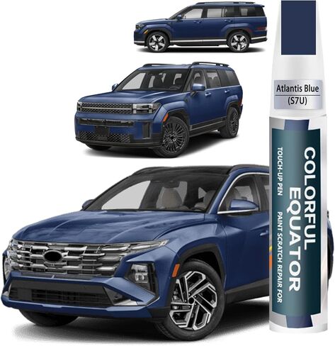 طلاء لمسات السيارة (SAW Atlas White/Lunar White) متوافق مع Hyundai، قلم طلاء السيارة لإصلاح الخدوش، طلاء لمس اثنين في واحد، مزيل خدوش السيارة الفاخر للخدوش العميقة in Kuwait