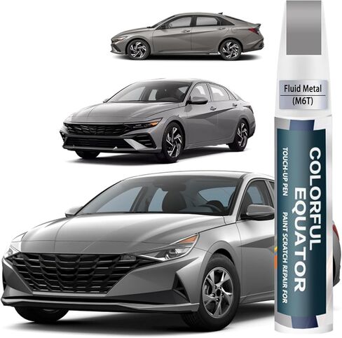 طلاء لمسات السيارة (SAW Atlas White/Lunar White) متوافق مع Hyundai، قلم طلاء السيارة لإصلاح الخدوش، طلاء لمس اثنين في واحد، مزيل خدوش السيارة الفاخر للخدوش العميقة in Kuwait