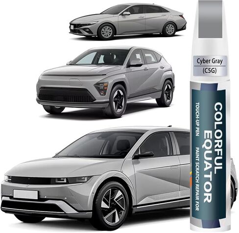 طلاء لمسات السيارة (SAW Atlas White/Lunar White) متوافق مع Hyundai، قلم طلاء السيارة لإصلاح الخدوش، طلاء لمس اثنين في واحد، مزيل خدوش السيارة الفاخر للخدوش العميقة in Kuwait