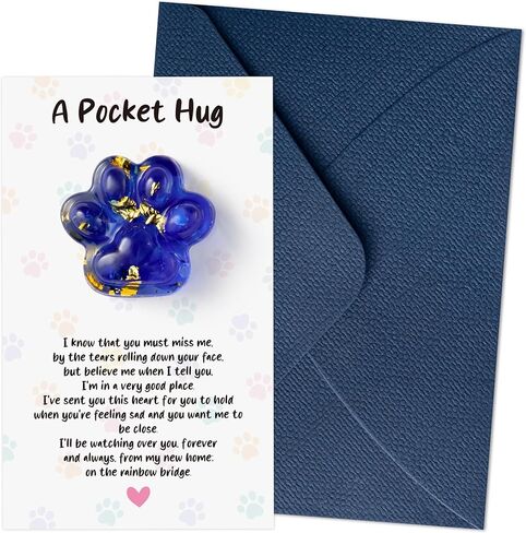 فقدان هدية تعاطف الحيوانات الأليفة - عناق جيب مصنع ملون مع هدية تمييز مظروف بطاقة التذكارات ، هدية لخسارة الكلب التعاطف مع طفل عاشق الحيوانات الأليفة. in Kuwait