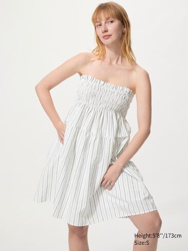 Uniqlo Linen Blend Camisole Dress | Striped in Saudi Arabia