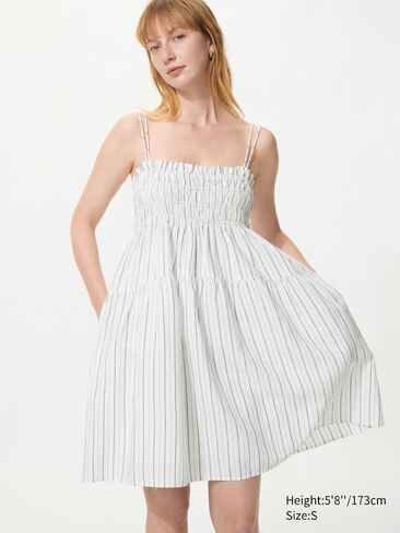 Uniqlo Linen Blend Camisole Dress | Striped in Saudi Arabia