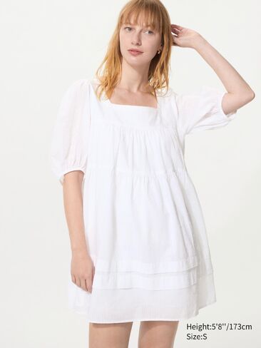 Uniqlo Cotton Dobby Mini Dress in Saudi Arabia