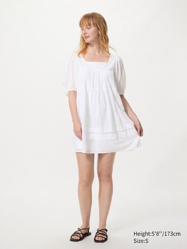 Uniqlo Cotton Dobby Mini Dress in Saudi Arabia