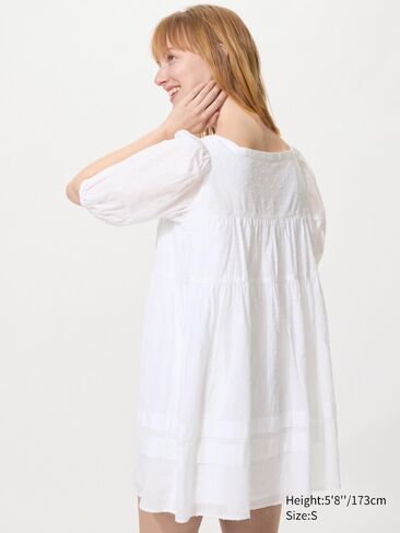 Uniqlo Cotton Dobby Mini Dress in Saudi Arabia