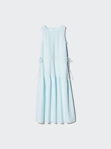 Uniqlo Linen Blend Tiered Dress in Saudi Arabia