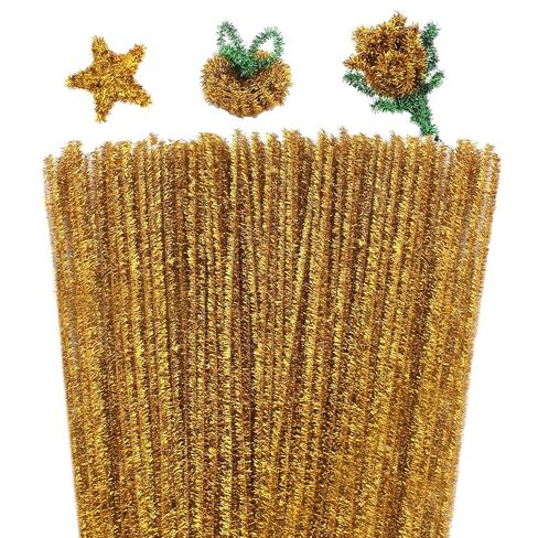 Giwrmu 100 Pieces Pipe Cleaners Chenille Stem, Glitter Laser Color Pipe Cleaners Craft, Fuzzy Sticks Craft Supplies, Colored Pipe Cleaner for Creative Handmade DIY Art Craft Project in Saudi Arabia