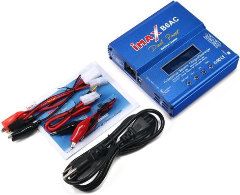 شاحن توازن IMAX B6 AC RC 80W 6A مع شاشة LCD رقمية مزدوجة AC/DC إمدادات الطاقة LI-ION LIFE NIMH NIMH PB LIPO DESCRAGER لقارب طائرة سيارة RC (B6AC XT60) in Kuwait