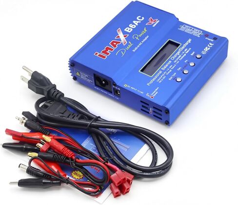 شاحن توازن IMAX B6 AC RC 80W 6A مع شاشة LCD رقمية مزدوجة AC/DC إمدادات الطاقة LI-ION LIFE NIMH NIMH PB LIPO DESCRAGER لقارب طائرة سيارة RC (B6AC XT60) in Kuwait