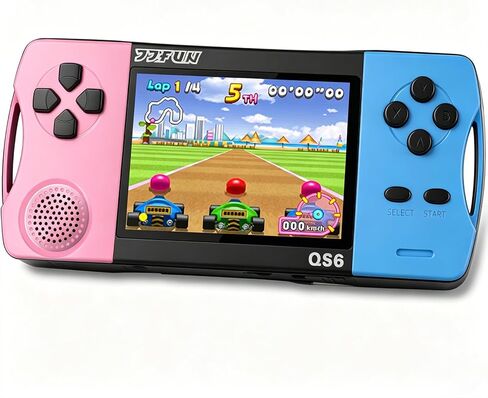 16 بت ألعاب محمولة للأطفال مع شاشة كبيرة 3.2 "شاشة كبيرة مدمجة 216 ألعاب فيديو رجعية مع مشغل ألعاب محمولة مع بطارية قابلة للشحن ميني أركيد هدايا إلكترونية للبنين (الأزرق+أورانج) in Kuwait