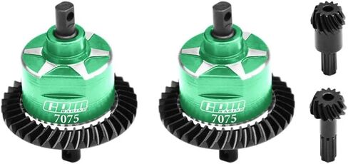 GPM 4140 Carbon Steel + 7075 سبيكة الأمامية والخلفية التفاضلية الكاملة لـ Mini Maxx Monster Truck-107154-1 (Blue) in Kuwait