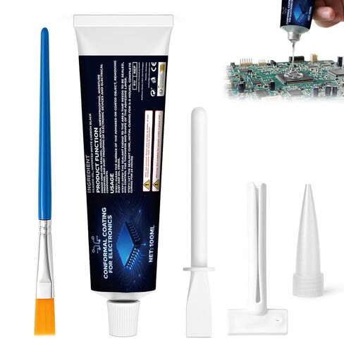 طلاء مطابق للإلكترونيات 200 مل، مانع تسرب عازل للطلاء المطابق من السيليكون، مقاوم للماء والحرارة، للوحة الدوائر وحماية المكونات in Kuwait