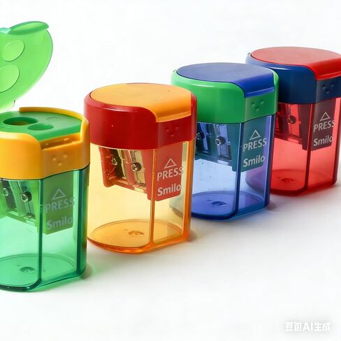 Smilo 4 عبوات شحذات القلم الرصاص-مرحى يدوي ثنائي الثقب لأقلام الرصاص القياسية والجمبو-حاوية صافرة كبيرة-مجموعة كبيرة للمدرسة والمكتب والفنانين والطلاب ولوازم الفصول الدراسية in Kuwait