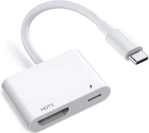 USB C to HDTV Adapter 4K@60Hz with 100W PD Fast Charging[MFi Certified], Compatible with iPhone 17/16/15 Pro Max, MacBook, iPad Pro, Galaxy S25, Switch & More – HDTV to USB C Cord for HDTV/Monitor in Saudi Arabia
