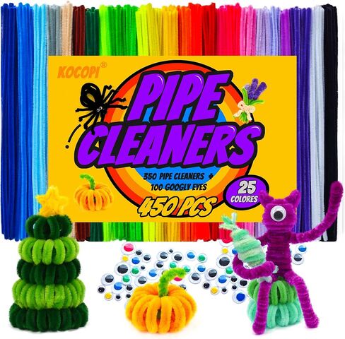 1000 pcs Pipe Cleaners & 100 pcs Self-Adhesive Eyes.Thick,Soft,Fluffy Chenille Stems Bulk Set,35 Colors Fuzzy Wire Sticks for Crafts, Kids Gifts/Toys, Art Creative,Room Decor(6mm x 12inch) in Saudi Arabia