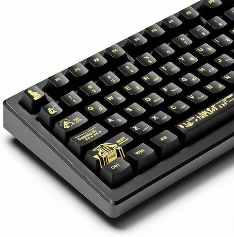 أغطية مفاتيح PBT، مجموعة أغطية مفاتيح ذات سمة Jinx للوحة المفاتيح الميكانيكية، وملف تعريف الكرز وأغطية مفاتيح لوحة المفاتيح المخصصة عالية التباين لـ 60 65 75 100 بالمائة (مجموعة أغطية مفاتيح 137) in Kuwait