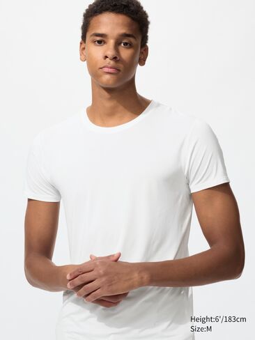 Uniqlo AIRism طاقم الرقبة تي شيرت in Saudi Arabia