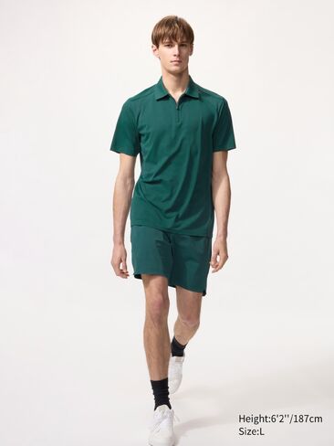 قميص بولو UNIQLO DRY-EX بسحاب ربع in Saudi Arabia