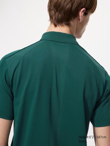قميص بولو UNIQLO DRY-EX بسحاب ربع in Saudi Arabia
