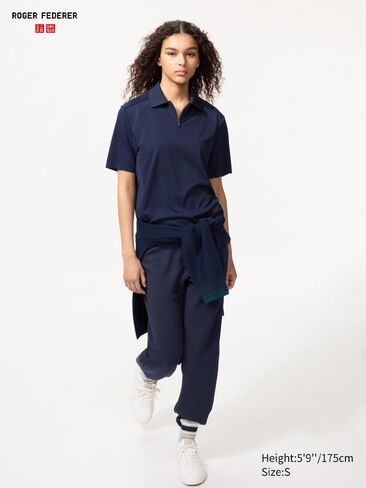 قميص بولو UNIQLO DRY-EX بسحاب ربع in Saudi Arabia