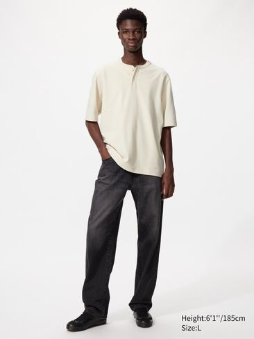 تي شيرت UNIQLO DRY Waffle Henley in Saudi Arabia