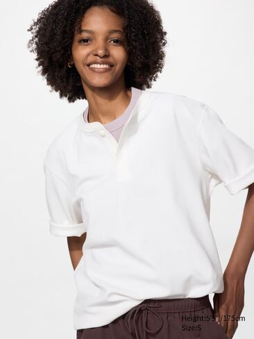 تي شيرت UNIQLO DRY Waffle Henley in Saudi Arabia