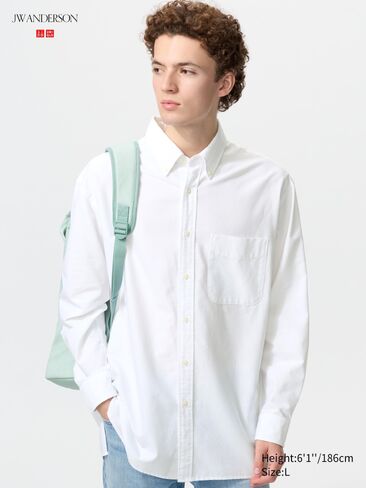 Uniqlo أكسفورد قميص المتضخم in Saudi Arabia
