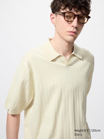 Uniqlo Washable Knitted Skipper Polo Sweater in Saudi Arabia