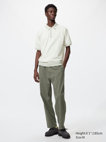 Uniqlo Washable Knitted Polo Sweater | Short Sleeve | Striped in Saudi Arabia