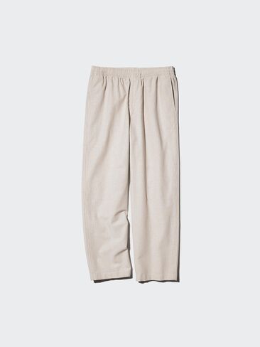 Uniqlo Linen Blend Easy Ankle Pants | Striped in Saudi Arabia
