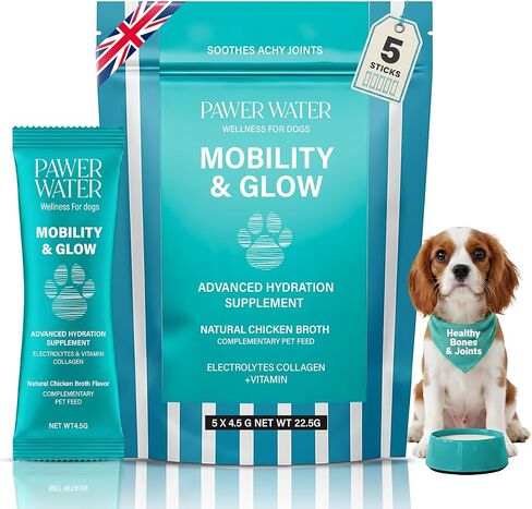 Advanced Joint & Hydration Supplement for Dogs – Vet-Approved - Soluble Powder with Collagen, Electrolytes, 7 Active Nutrients & Vitamins – Chicken Broth Flavor (Up to 4 Weeks Supply) in Saudi Arabia