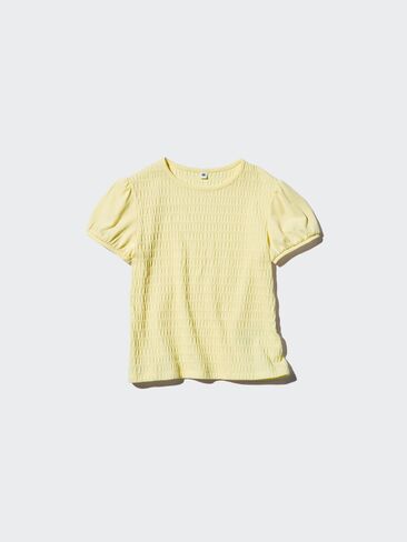 تي شيرت Uniqlo بأكمام منتفخة | ثنية in Kuwait